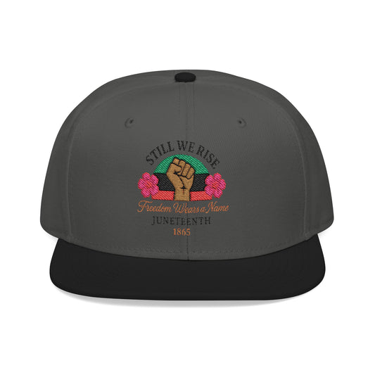 Empowering Juneteenth Snapback Hat, Still We Rise Cap