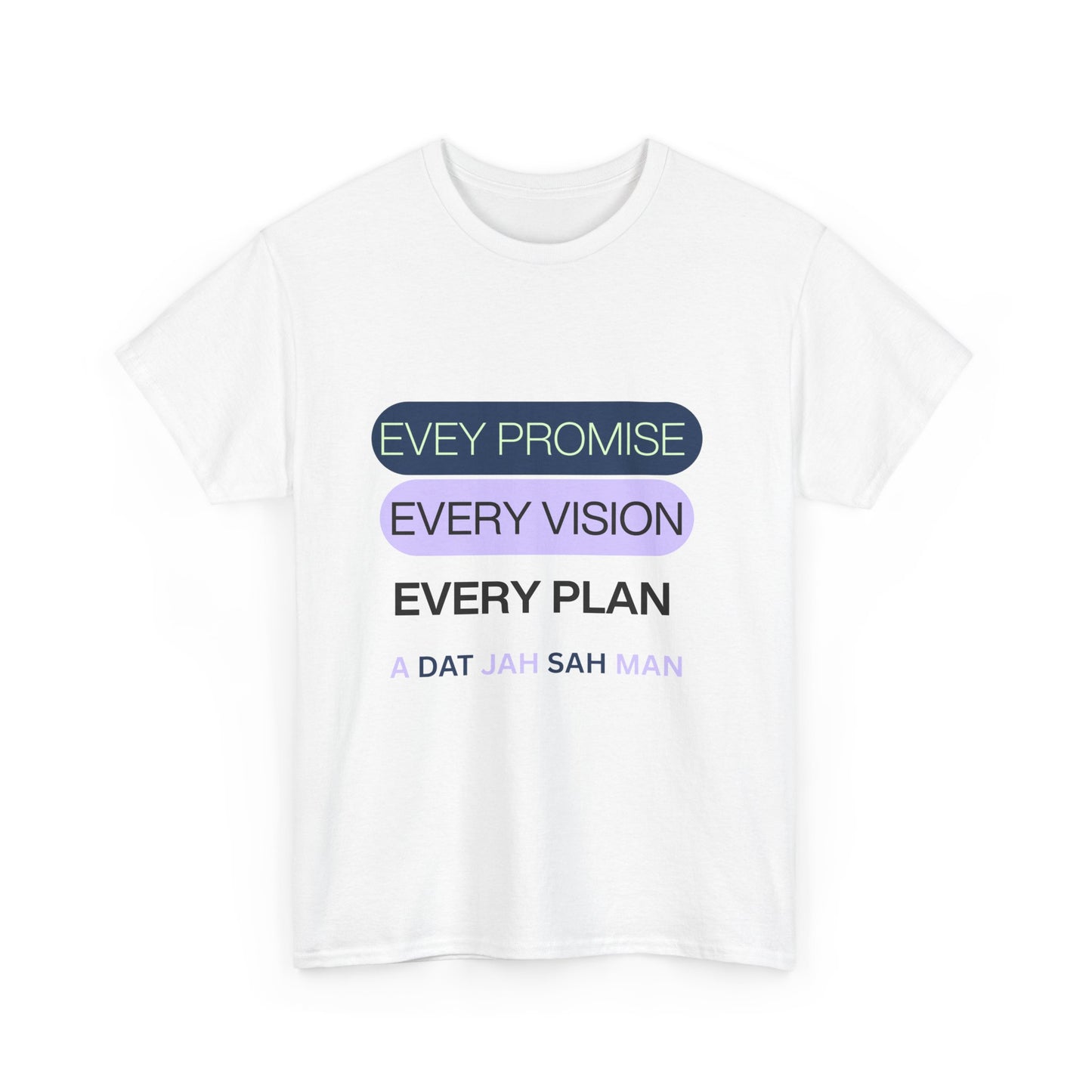 Graphic Tee Every Little Promise Growth Ambition Commitment Unisex Heavy Cotton