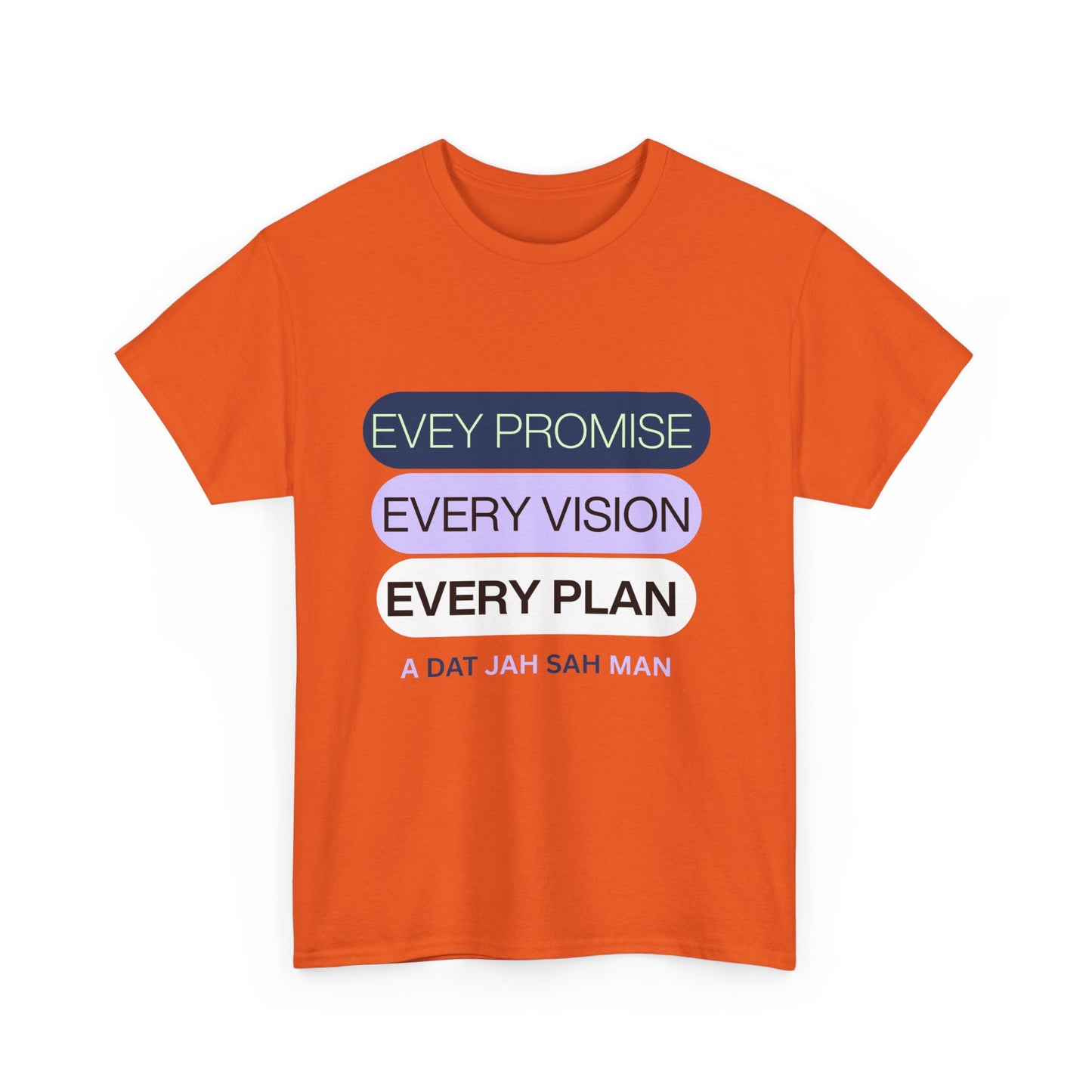 Graphic Tee Every Little Promise Growth Ambition Commitment Unisex Heavy Cotton