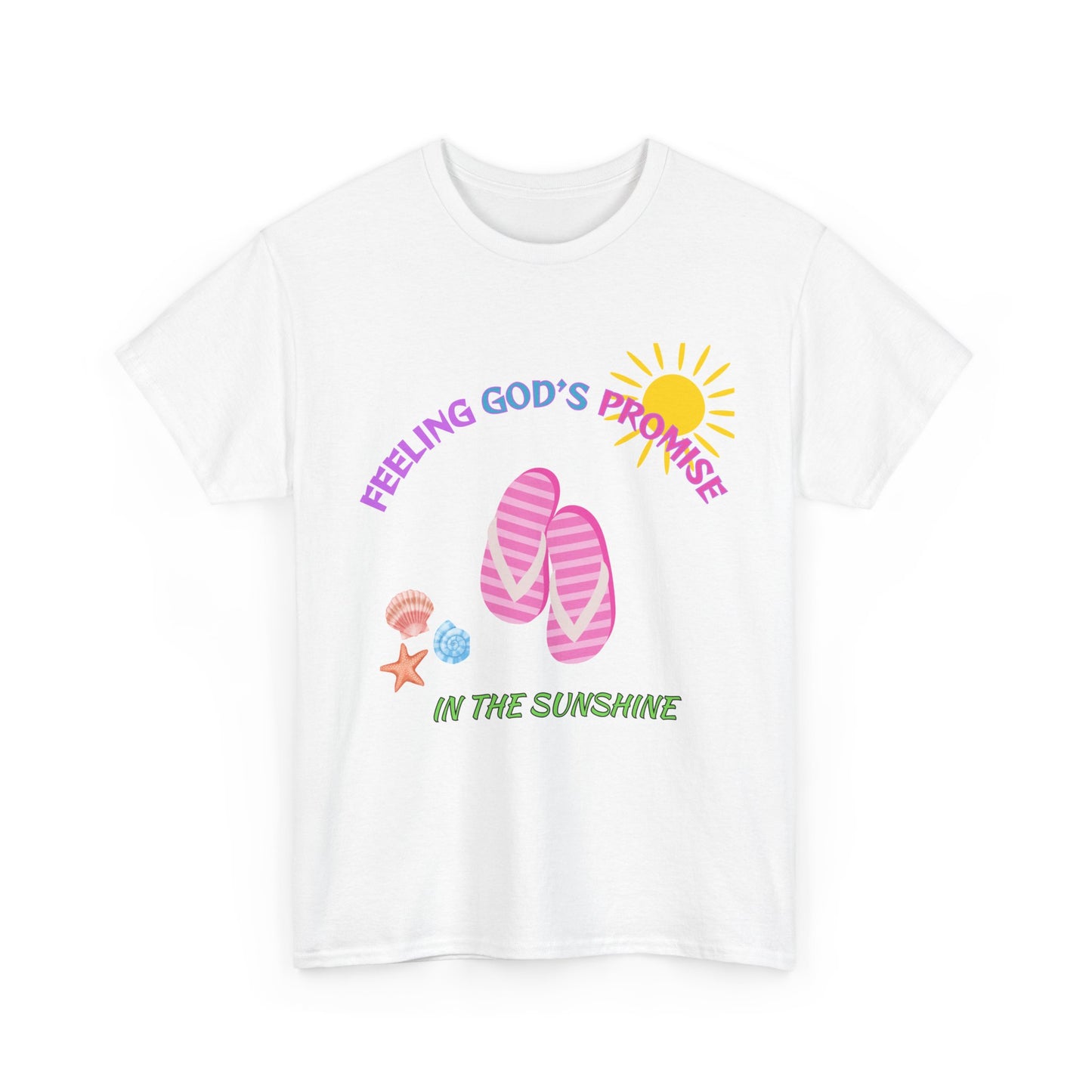 Feeling God's Promise Heavy Cotton Tee - Perfect for Sunny Days