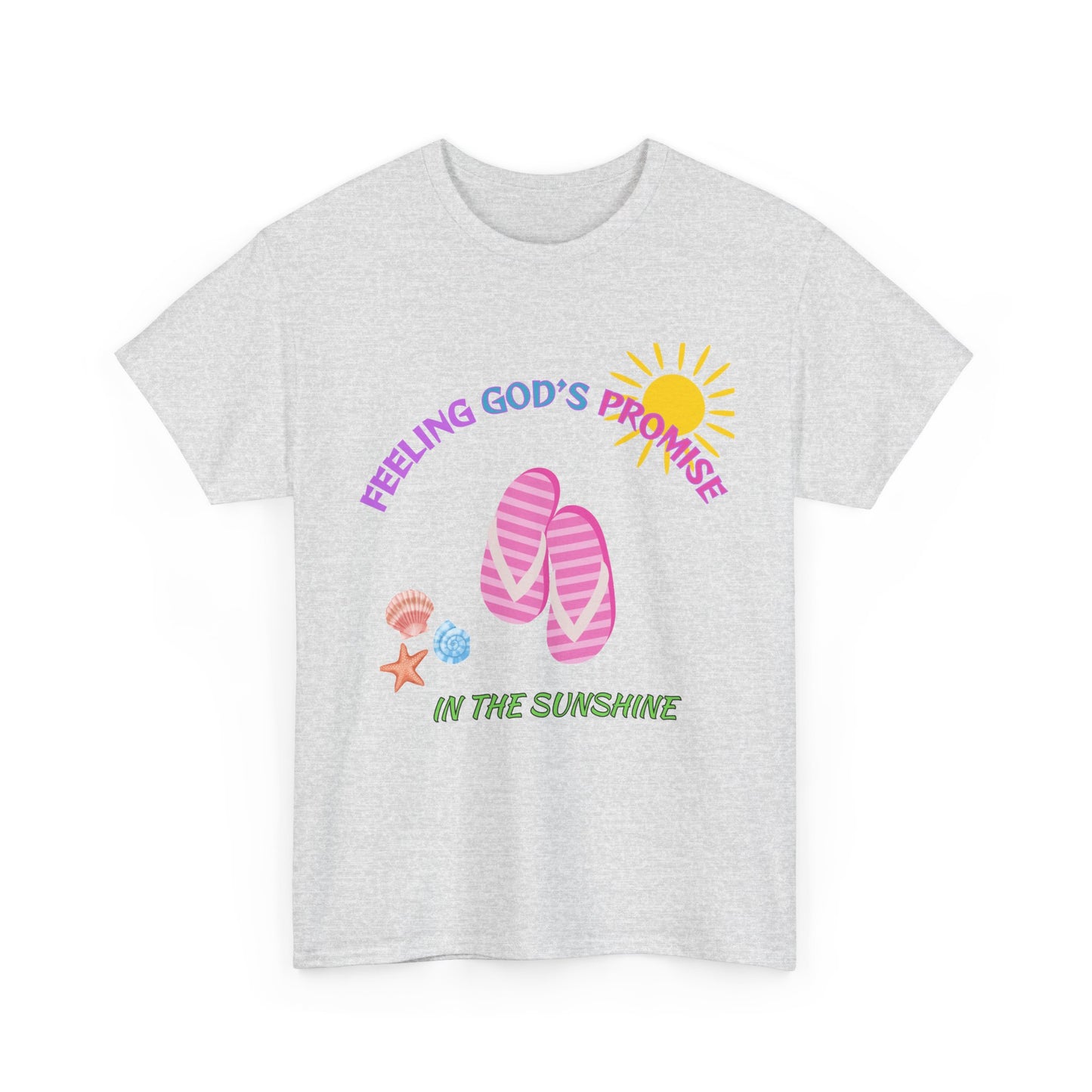 Feeling God's Promise Heavy Cotton Tee - Perfect for Sunny Days