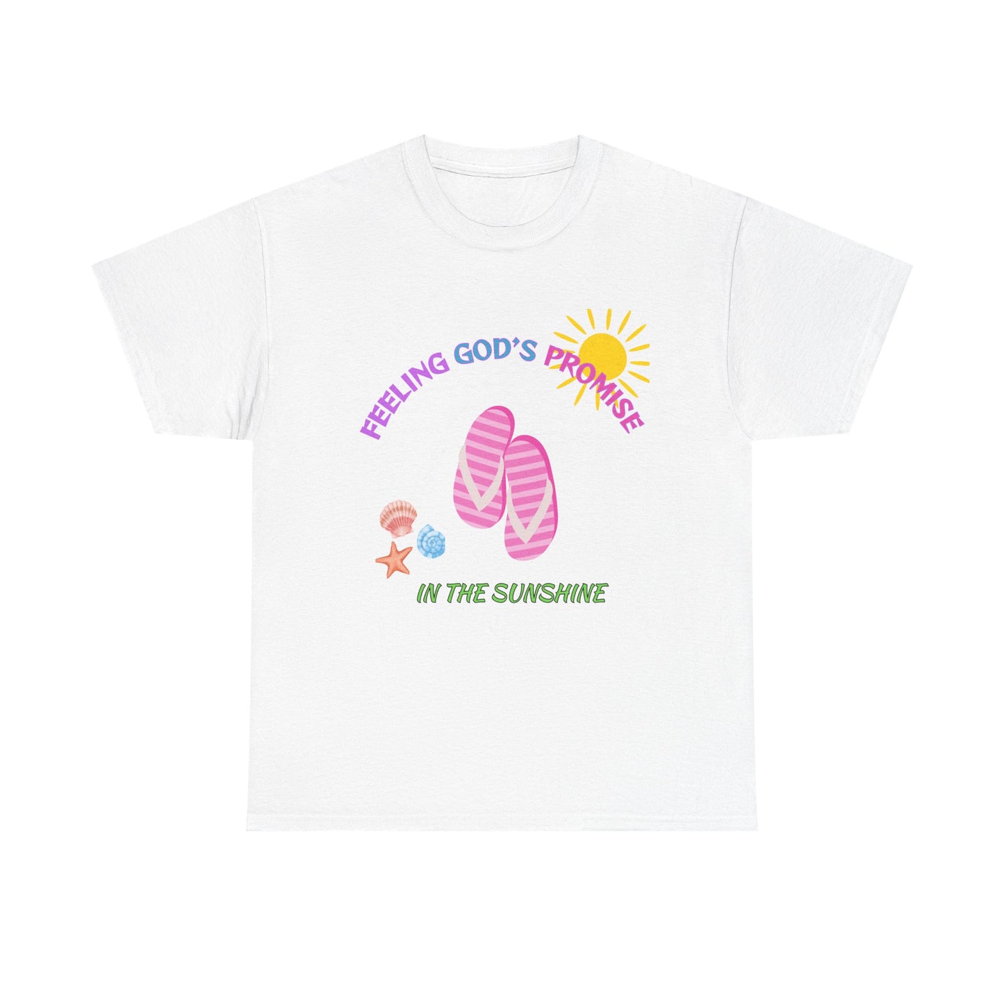 Feeling God's Promise Heavy Cotton Tee - Perfect for Sunny Days