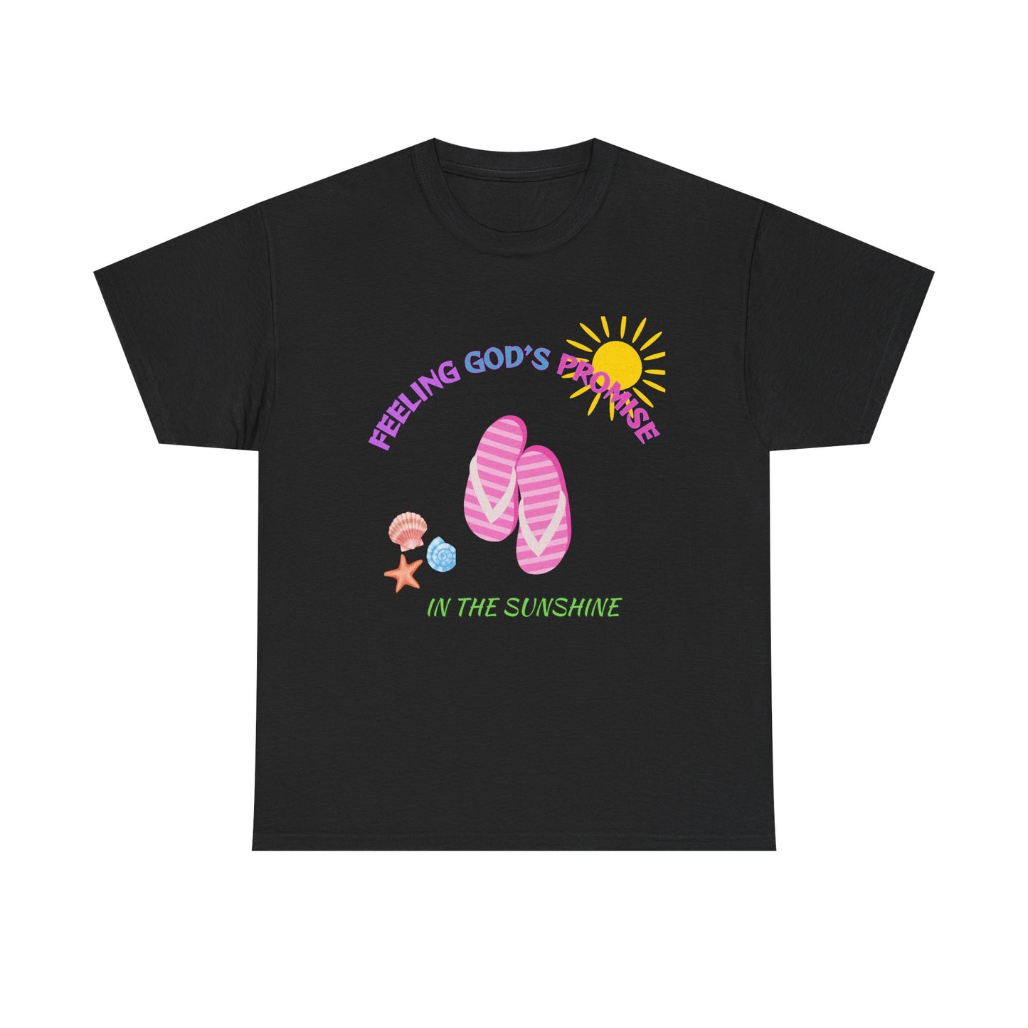 Feeling God's Promise Heavy Cotton Tee - Perfect for Sunny Days