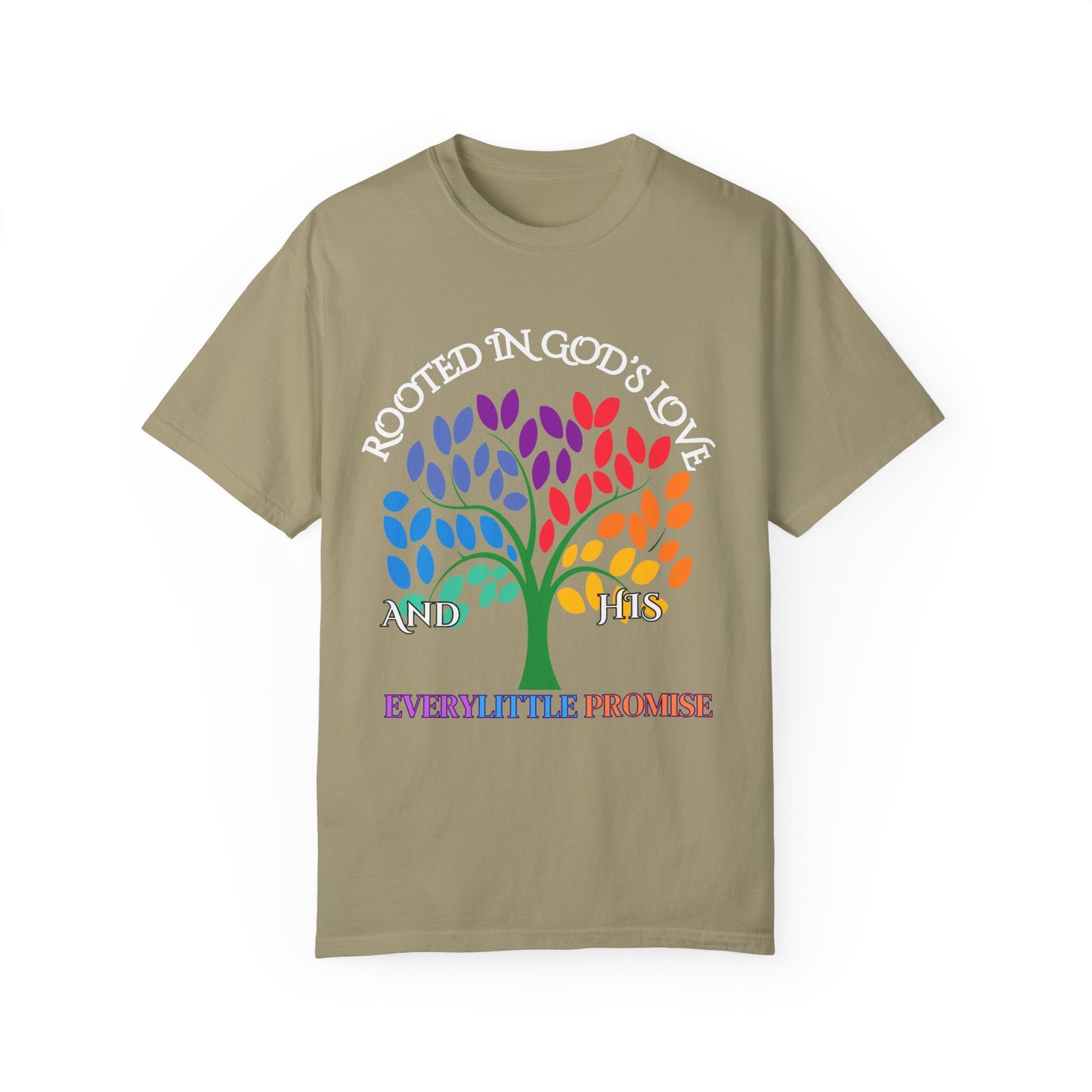 Rooted in God's Love T-Shirt - Colorful Inspirational Tee for Faith and Promise