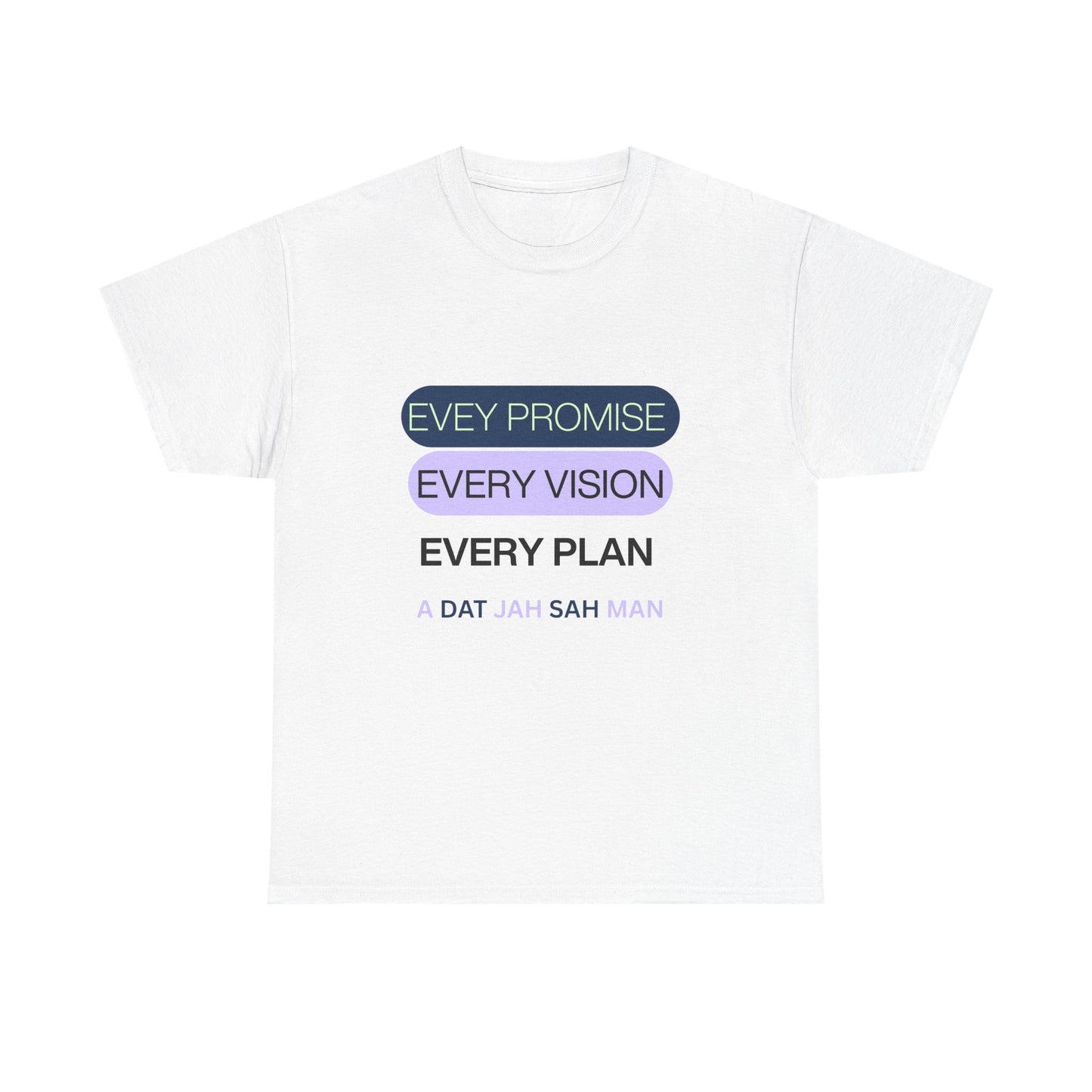 Graphic Tee Every Little Promise Growth Ambition Commitment Unisex Heavy Cotton