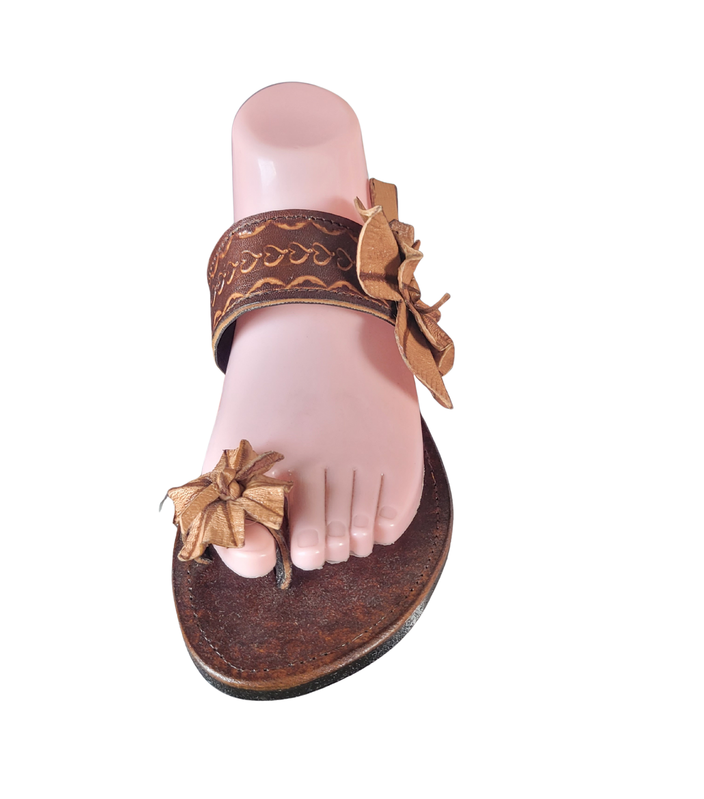Golden Bloom Sandals-Handmade Elegance for Your Feet