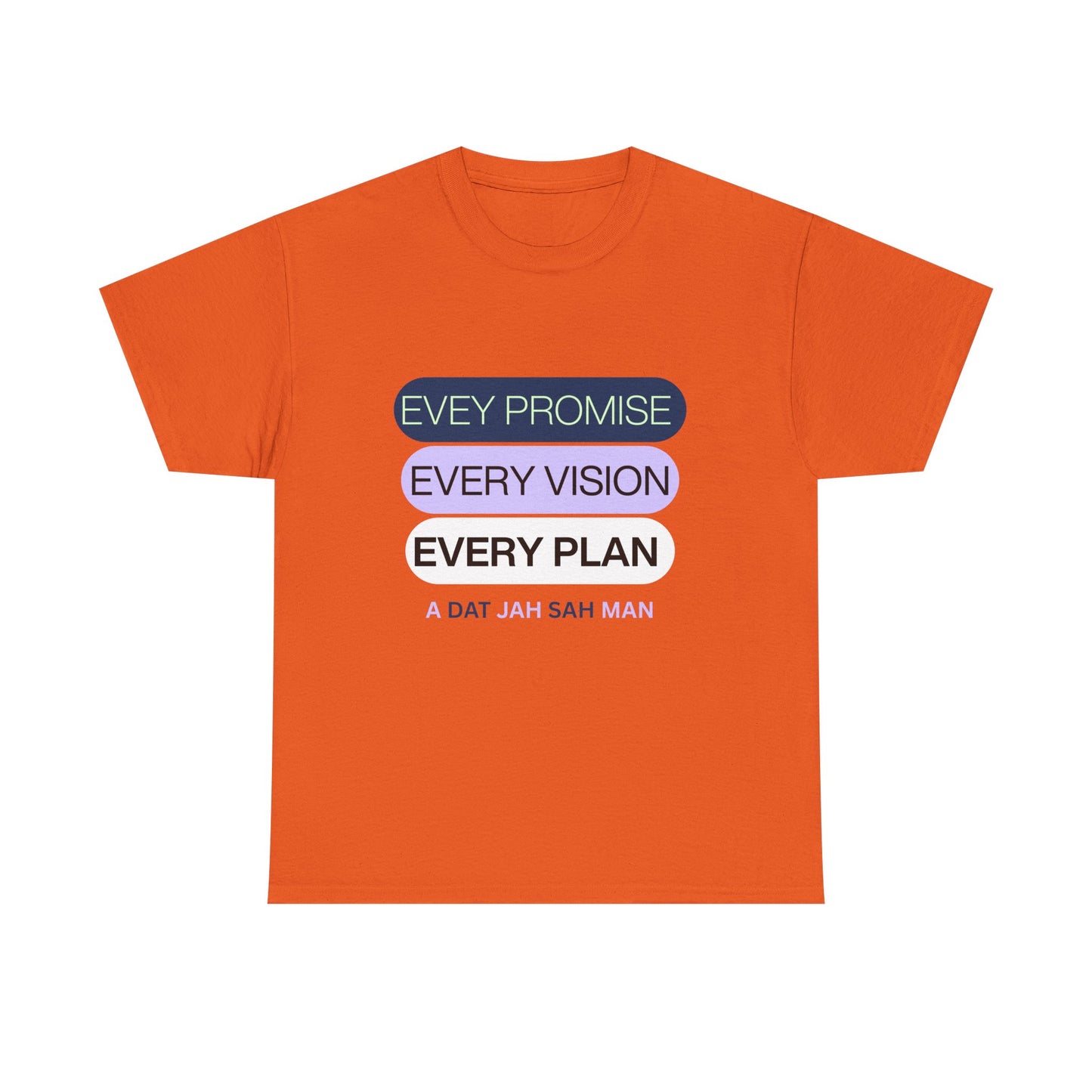 Graphic Tee Every Little Promise Growth Ambition Commitment Unisex Heavy Cotton