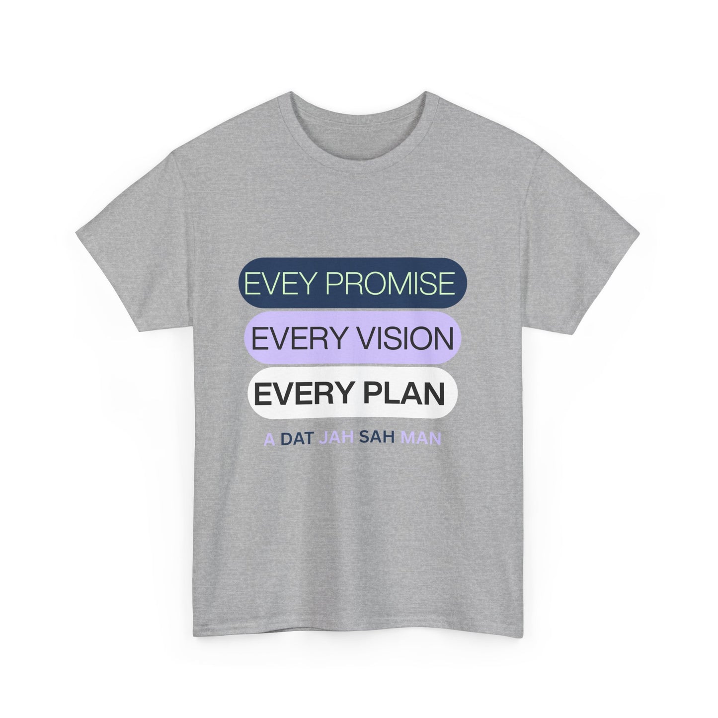 Graphic Tee Every Little Promise Growth Ambition Commitment Unisex Heavy Cotton