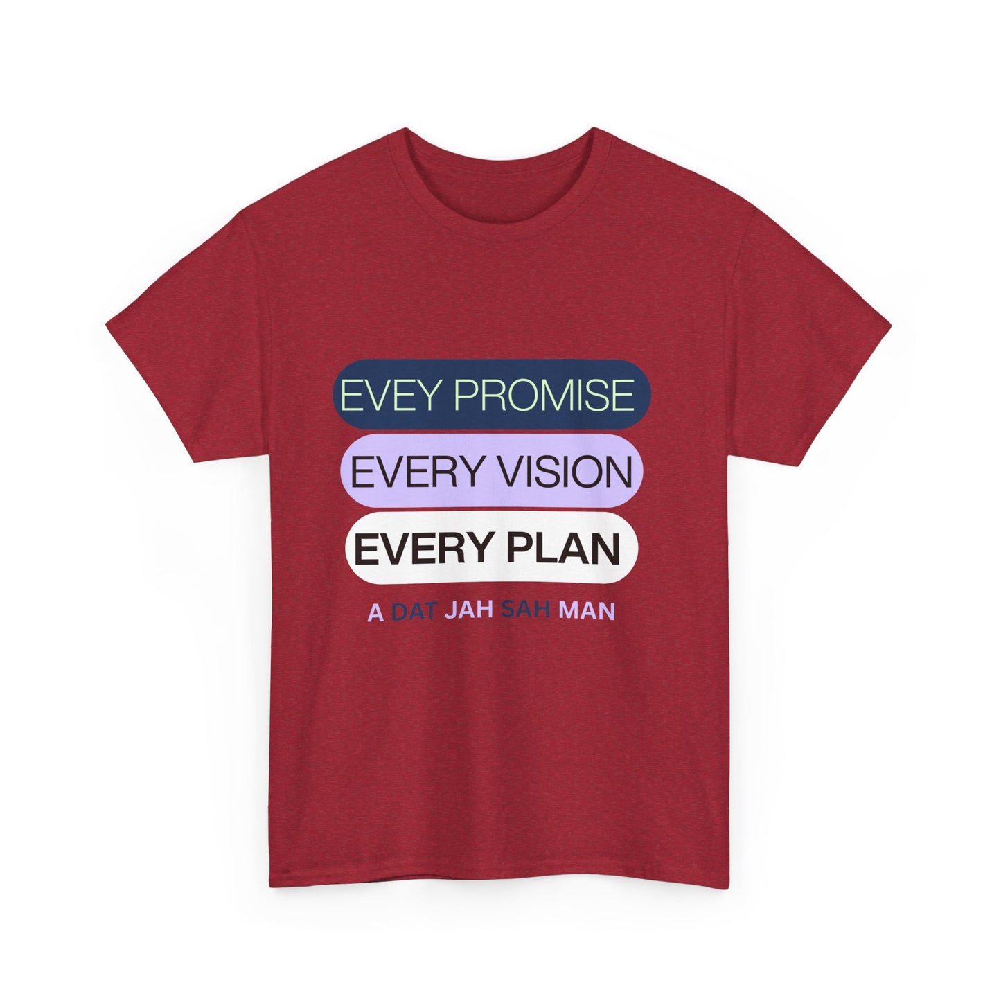 Graphic Tee Every Little Promise Growth Ambition Commitment Unisex Heavy Cotton