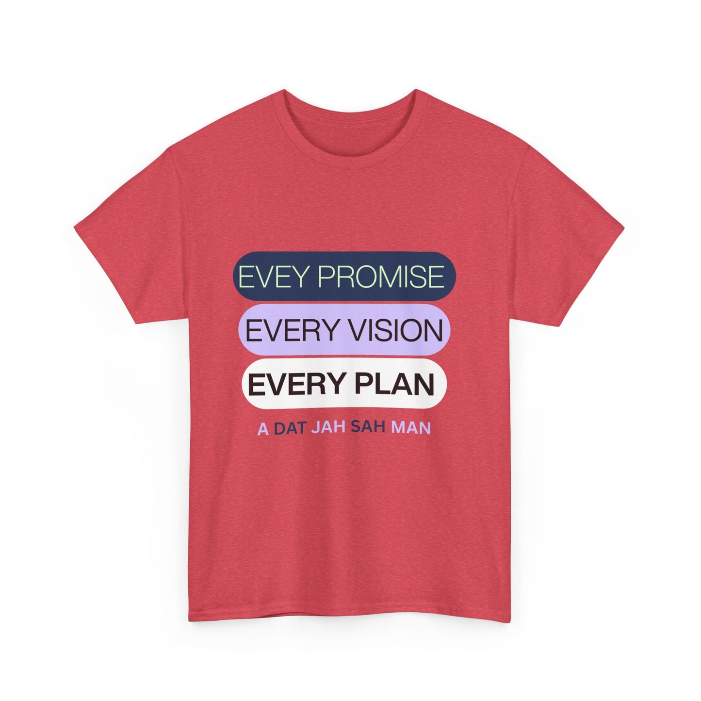 Graphic Tee Every Little Promise Growth Ambition Commitment Unisex Heavy Cotton