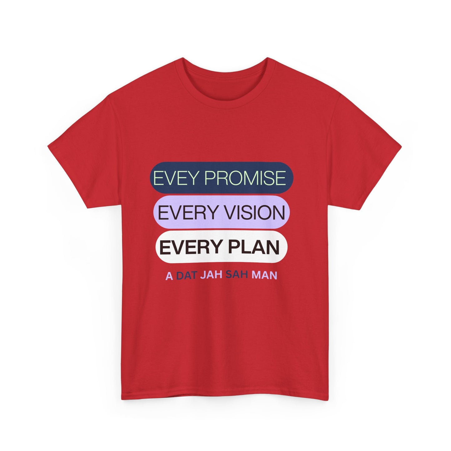 Graphic Tee Every Little Promise Growth Ambition Commitment Unisex Heavy Cotton