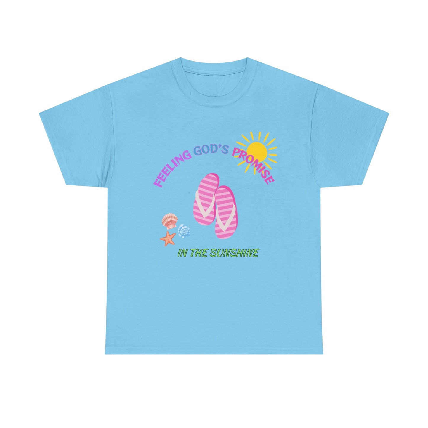Feeling God's Promise Heavy Cotton Tee - Perfect for Sunny Days