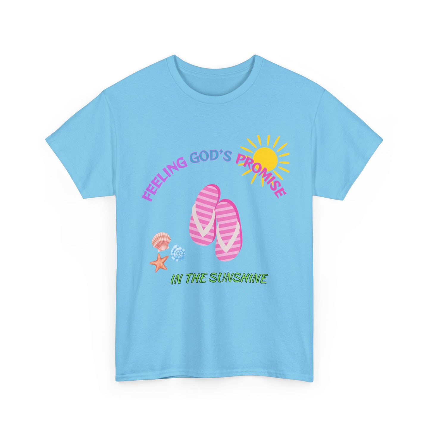 Feeling God's Promise Heavy Cotton Tee - Perfect for Sunny Days