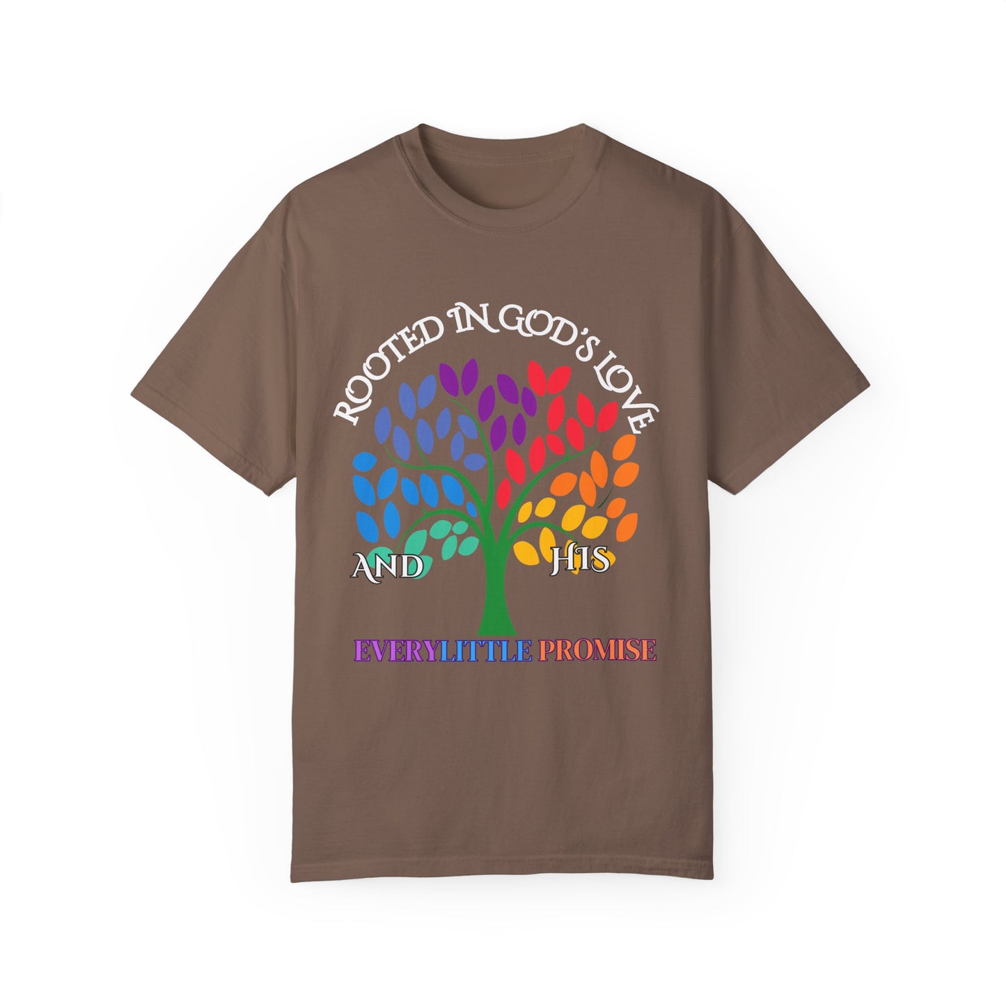Rooted in God's Love T-Shirt - Colorful Inspirational Tee for Faith and Promise