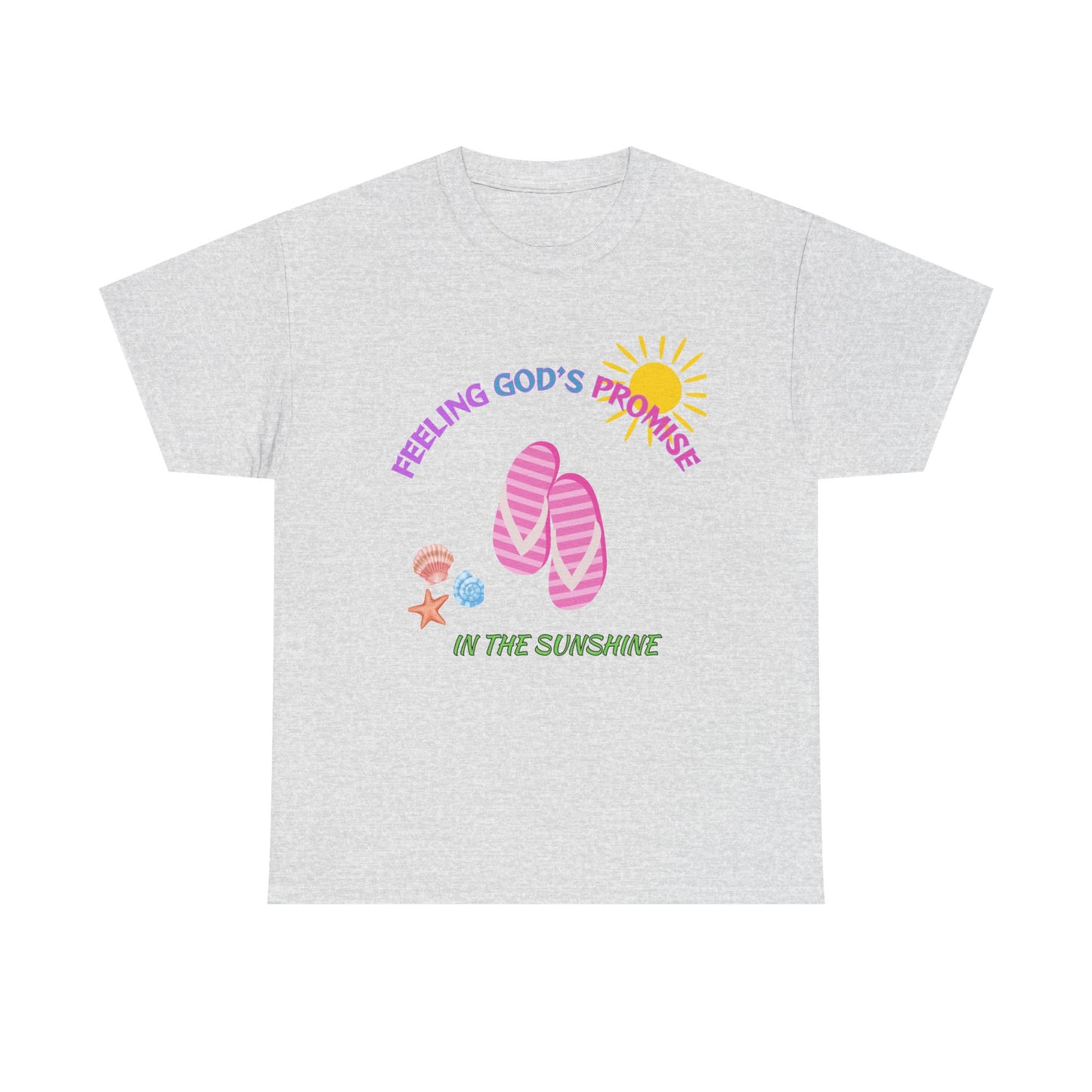 Feeling God's Promise Heavy Cotton Tee - Perfect for Sunny Days