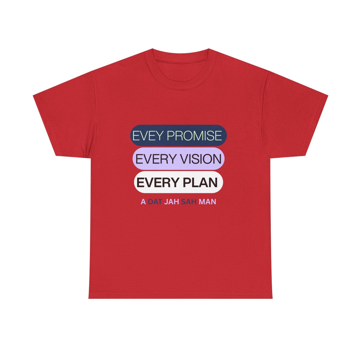 Graphic Tee Every Little Promise Growth Ambition Commitment Unisex Heavy Cotton