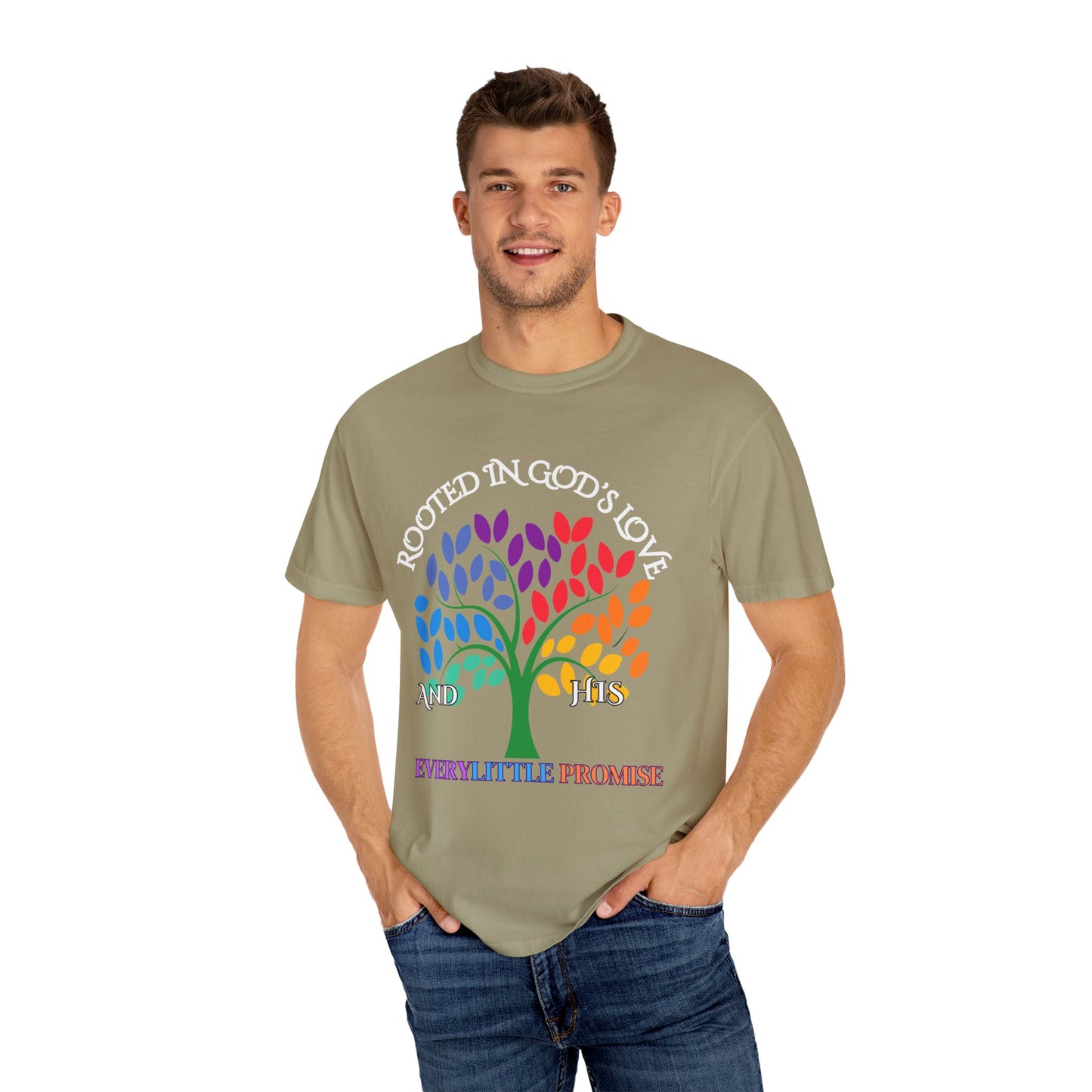 Rooted in God's Love T-Shirt - Colorful Inspirational Tee for Faith and Promise