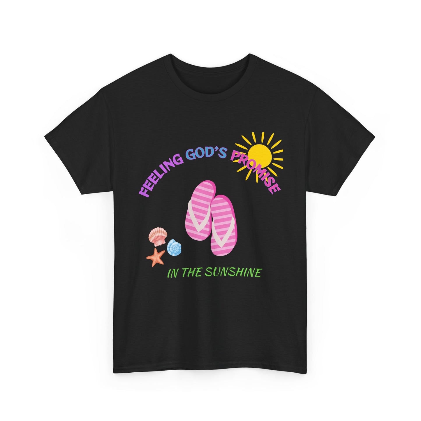 Feeling God's Promise Heavy Cotton Tee - Perfect for Sunny Days