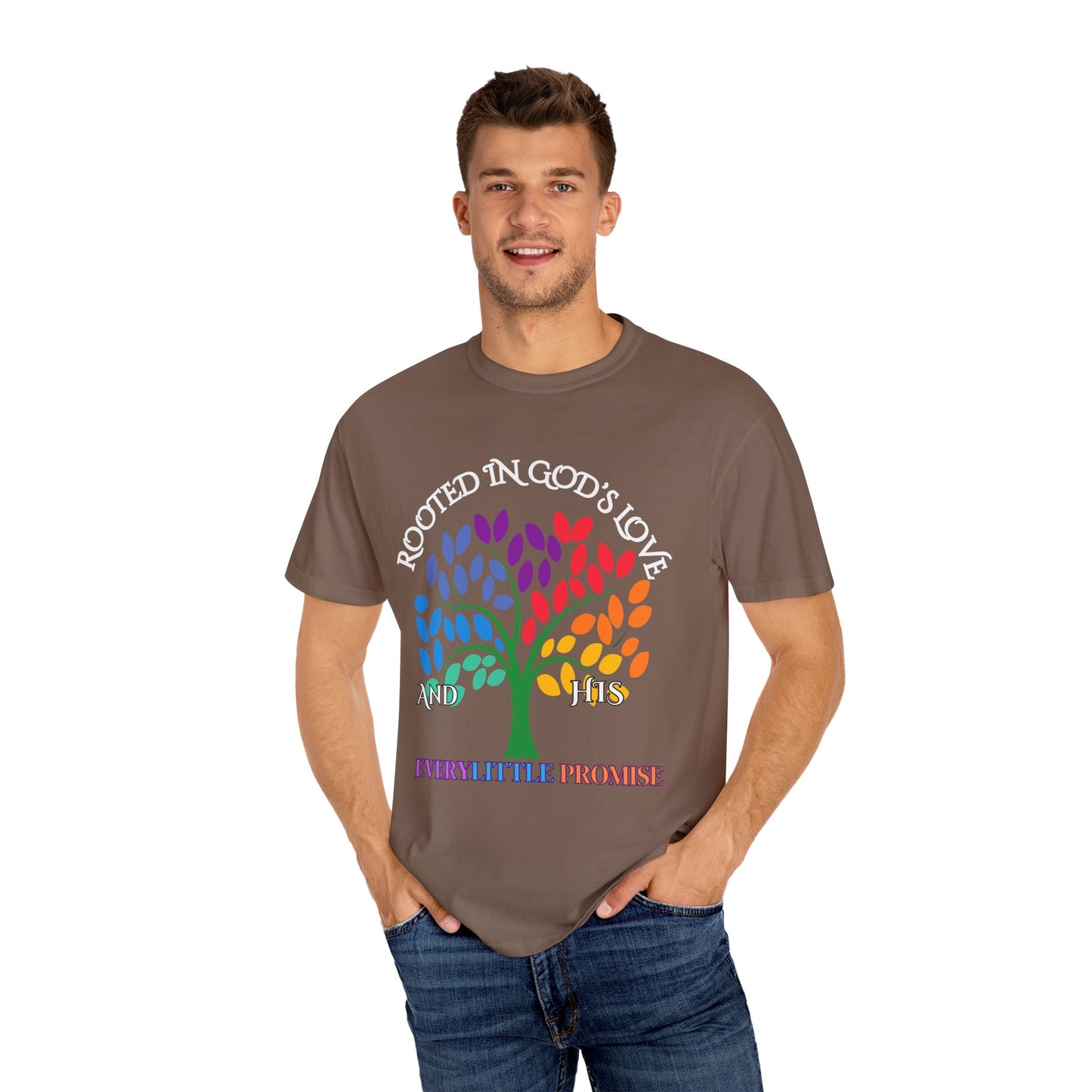 Rooted in God's Love T-Shirt - Colorful Inspirational Tee for Faith and Promise